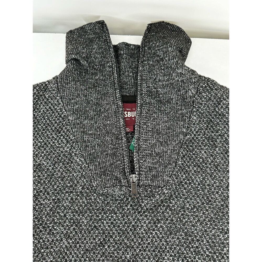 Alesbury Men’s Sweater Sz XXL 3/4 Zip Heavy Thick Knit Preppy Work Office Grey - Picture 3 of 9